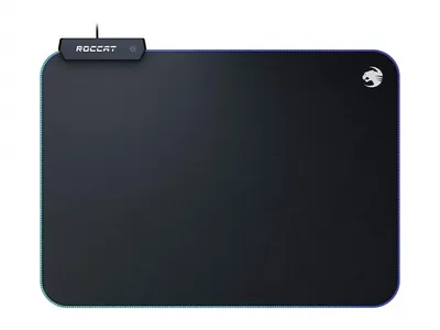 Image de Tapis de souris de jeu Roccat Sense AIMO taille Mid RGB, noir