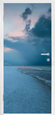 Produktbild von MuchoWow® Türtapete Selbstklebende Türfolie Nordsee - Sturm - Wasser 90x205 cm Türposter Türaufkleber Klebefolie Türklebefolie - Türaufklebern