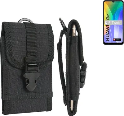 Produktbild von K-S-Trade Holster Handy Hülle kompatibel mit Huawei Y6p Holster Handytasche Gürtel Tasche Schutz Hülle Robust Outdoor schwarz