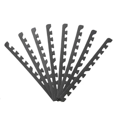 Produktbild von 8 Randstücke schwarz für Schutzmatten Fitnessgeräte Sportgeräte Fitness Übungen
