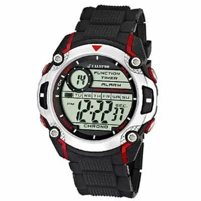 Produktbild von Calypso Uhr by Festina K5577/4 schwarz rot Digital 10 ATM Datum