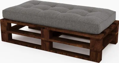 Produktbild von Lermowood Palettenmöbel Mpe Hocker 100 x 80 cm Palisander | Europaletten Indoor und Outdoor Lounge Gartenmöbel Holz Gartenmöbel Set Lounge Möbel Terrasse Balkon Loft Stil Paletten