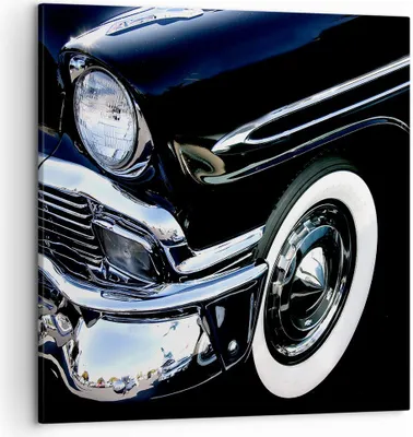 Produktbild von Bild auf Leinwand - Leinwandbild - Auto Chrom Kuba - 50x50cm - Wand Bild - Wanddeko - Wandbilder - Leinwanddruck - Bilder - Kunstdruck - Wanddekoration - Leinwand bilder - Wandkunst - AC50x50-1451