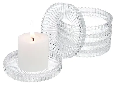 Productafbeelding van Omgoods - Set van 6 Moderne Glazen Kaarsenhouders