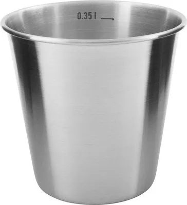 Productafbeelding van Ibenzoa® roestvrijstalen drinkbeker, 350 ml – robuust, gemaakt van 18/8 roestvrij staal, 85 g, Ø 9,5 x 9 cm | enkelwandig, breekvast, vaatwasmachinebestendig, geschikt voor zowel buitenshuis als dagelijks gebruik
