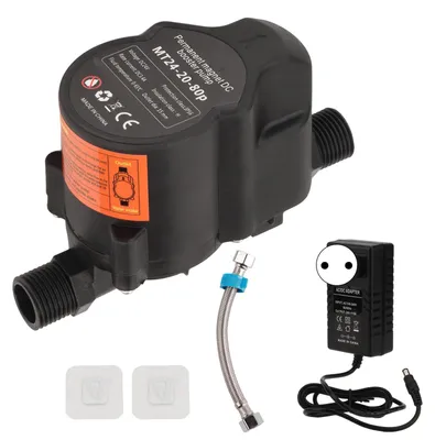 Obrázek produktu pro Vodní tlaková čerpadla, plně automatická, tichá, malá sprcha, oběhové čerpadlo, DC 24 V, EU zástrčka 100–240 V