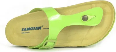 Produktbild von Sanosan - Damen Sandalen "Geneve Lacquered", Leder BS3125 (37 EU) (Grün/Braun)