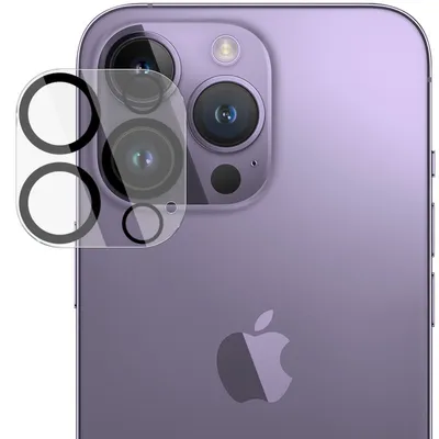 Obrázok produktu pre Ochranné sklo na objektív fotoaparátu pre Apple iPhone 15 Pro / 15 Pro Max, H9, čierne
