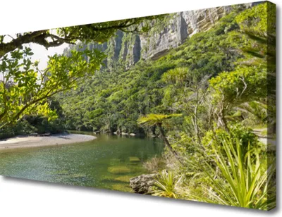 Produktbild von Tulup Leinwand-Bilder 100x50 Wandbild Canvas Kunstdruck See Natur