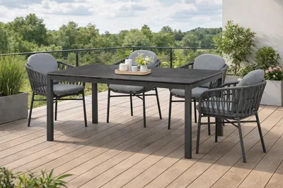 Produktbild von Destiny Sitzgruppe COMO mit rechteckigem Esstisch CREMONA 160x90cm (4 Personen)