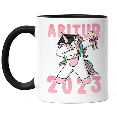 Produktbild von Abitur 2023 Tasse Schwarz Einhorn Pferd Abschlussgeschenk Abitur Humorvoll Gymnasium Geschenkidee