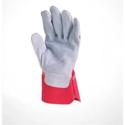 Obrázok produktu pre Nakladacie rukavice, hovädzia štiepaná koža, veľkosť 11, sivá/červená