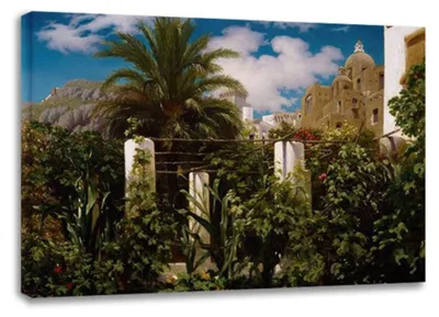 Image de Impression sur toile d'une peinture à l'huile, avec cadre