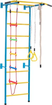 Immagine prodotto di Palestra da parete per bambini 5 in 1 Palestra da interno in acciaio per bambini per esercizi e giochi di arrampicata