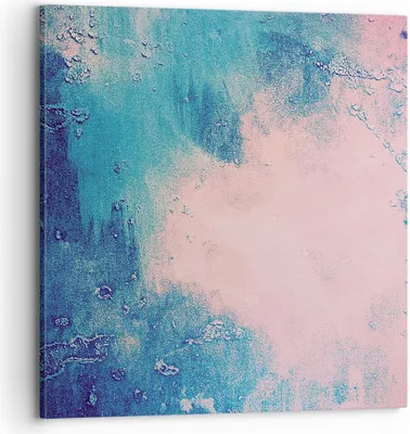 Produktbild von Bild auf Leinwand - Leinwandbild - Einteilig - Abstraktion Rosa Blau - 70x70cm - Wand Bild - Wanddeko - Wandbilder - Leinwanddruck - Bilder - Wanddekoration - Leinwand bilder - Wandbild - AC70x70-4856