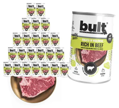 Produktbild von Bult | Feuchtfutter für Hunde Rind - 24x400g - 75% Tierische Zutaten - Natürliche Zusammensetzung - Hundefutter