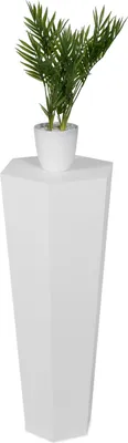 Produktbild von STEMA Seyfried Dekosäule Trapez (Weiß, 100x33x20cm) Blumenständer, Beistelltisch, Blumenhocker, Pflanzensäule Holz, Blumensäule