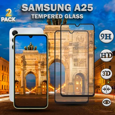 Obrázek produktu pro 2 balení Samsung Galaxy A25 - 9H tvrzené sklo - Vysoce kvalitní 3D ochrana displeje