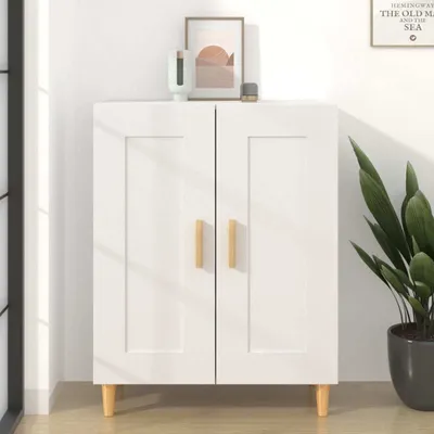 Image de vidaXL Sideboard Blanc 69,5x34x90 cm Bois composite