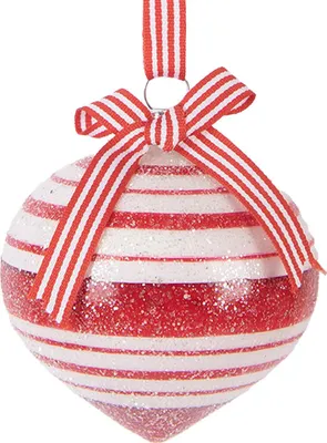 Immagine prodotto di Guaina natalizia Clayre & Eef Ø 8x8 cm in vetro bianco rosso