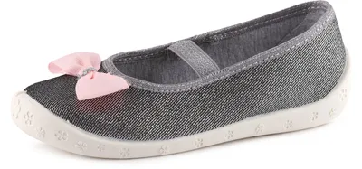Produktbild von Ladeheid Kinder Mädchen Hausschuhe LARW008 (Grau/Weiß, 25 EU)