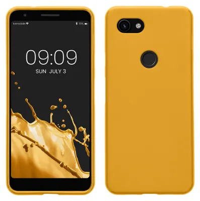 Produktbild von kwmobile Handyhülle für Google Pixel 3a Hülle - TPU Case - Kabelloses Laden - Schutzhülle Cover in Honiggelb