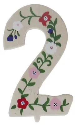 Produktbild von Geburtstagszahl "2" - Holz, 10 cm, 1 St.