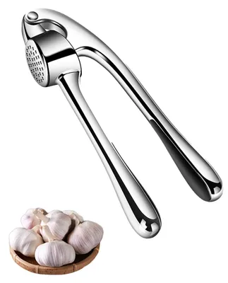 Knoblauchpresse aus Aluminium, spülmaschinenfest, 23 cm, silber