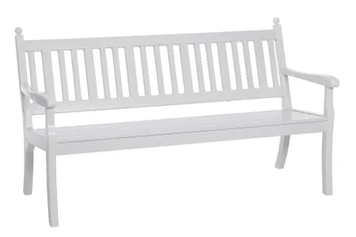 Produktbild von Bank Hohenzollern, 160 cm, weiß Kunststoff weiß, 3-sitzig