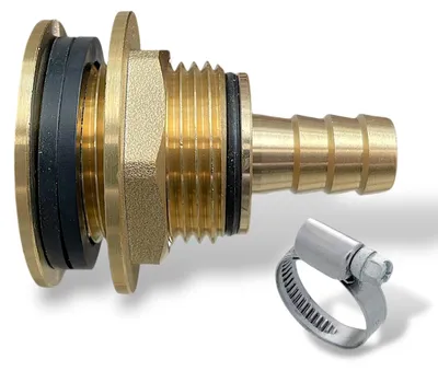 Produktbild von Regentonnendurchführung Tankdurchführung Loch 34mm AG 1" x IG 3/4" Tülle 13mm