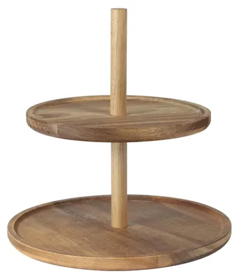 Produktbild von Home Deco Factory Etagere - 2 Etagen - Akazienholz - Servierturm