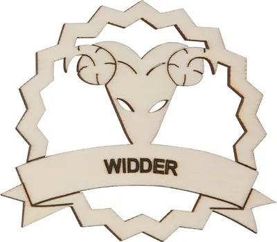 Produktbild von Fensterbild: Sternzeichen Widder-Aries, gezackt gerahmt