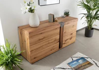 Produktbild von MASSIVMOEBEL24 Sideboard Wildeiche / Zerreiche 160x45x75 natur geölt NEW AMSTERDAM #10