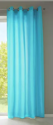 Produktbild von 1er Set Vorhänge Schal Ösen »Berlin« HxB 245x140 cm Türkis Blickdicht Microsatin Lichtdurchlässig Uni Matt 20405N