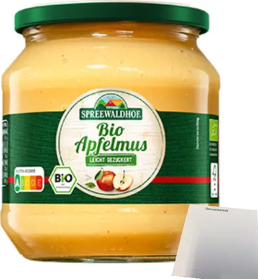 Produktbild von Spreewaldhof Apfelmus aus aromatischen Äpfeln (570g Glas) + usy Block