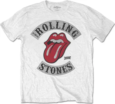 Produktbild von The Rolling Stones Distressed Tour 78 White L T-Shirt