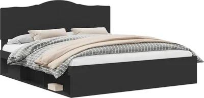 Obrázek produktu pro vidaXL Rám postele černý 200 x 200 cm z masivního borovicového dřeva