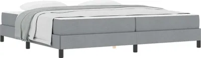 Imagen del producto de vidaXL: Base de cama con somier, color gris claro, 200 x 200 cm, tapizada en tela