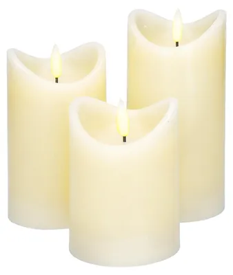 Immagine prodotto di Candele di cera a LED Solight 3 pezzi 1V279