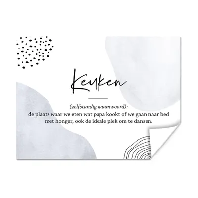 Produktbild von MuchoWow® Poster küche - papa - zitate - küchen definition - sprichwörter - Wörterbuch 120x90 cm - Wandbild