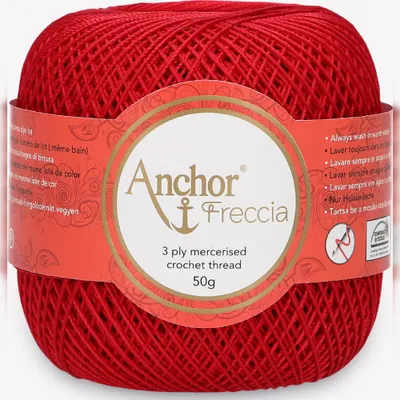 Immagine prodotto di Anchor Freccia 12 – filo di cotone mercerizzato per uncinetto sottile (Colore 00047)