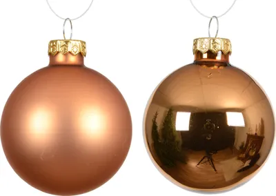 Produktbild von Weihnachtskugeln Glas 6cm x 20 Stück - Brandy