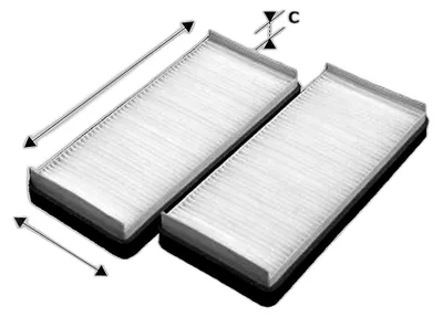 Produktbild von Innenraumfilter Partikelfilter 267 mm - 126 mm VALEO für u.a. MB E-KLASSE