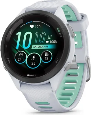 Produktbild von Garmin Forerunner 265S - 2,79 cm (1.1") - AMOLED - Touchscreen - 8 GB - GPS - 39 g
