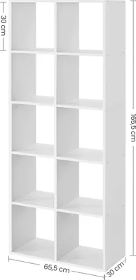 Produktbild von VASAGLE Bücherregal, mit 10 Fächern, Standregal, Aufbewahrungsregal, Regal