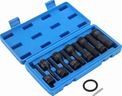 Produktbild von Steckschlüssel Set 10 Stück 1/2 Zoll Sechskant Robust
