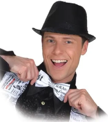 Produktbild von O22730 weiß Damen Herren Fliege Partyschleife