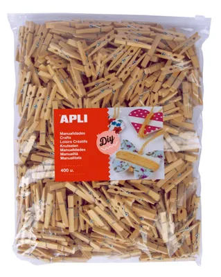 Produktbild von Kolíček dřevěný Apli, 48x6 mm, přírodní, jumbo pack, 400 ks