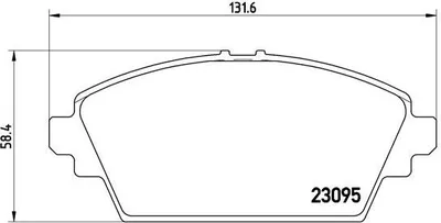 Produktbild von Brembo Bremsbelagsatz, Scheibenbremse Vorderachse P 56 044