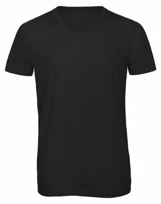 Obrázok produktu pre B&C - Pánske tričko s výstrihom do V FK2341 (L) (čierne)